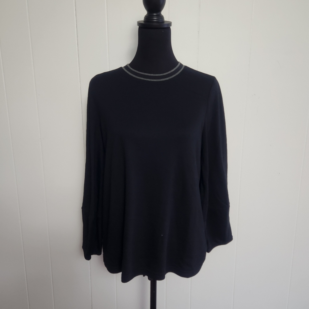 Banana Republic, Long Sleeve Top, Black, S